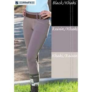 Romfh Jean Tight Knee Patch Breeches   Ladies Khaki/Raisin 