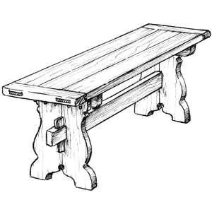   Trestle Bench Plan   Woodworking Project Paper Plan