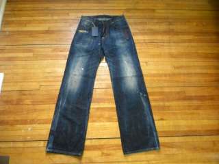 DSQUARED² OILED WASH FADED COAL MINER BLUE JEANS 46 30  