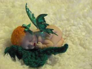 OOAK Polymer Clay St Pattys Day Baby  
