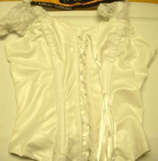 White Bustier Adult Costume Small 4 6 NWT  