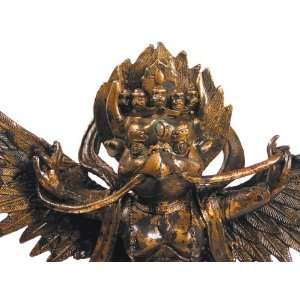   Statue Tibetan Silver Fighting Garuda vs Naga Statue 