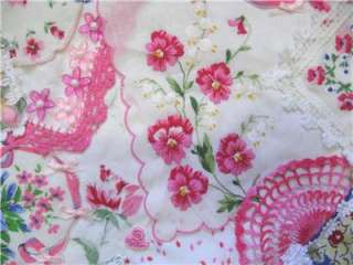 Mini Hankie Victorian Angel Shabby Chic Pink Art Quilt  