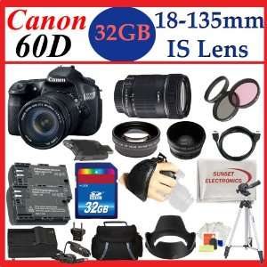  Canon EOS 60D 18 MP CMOS Digital SLR Camera with Canon EF S 18 