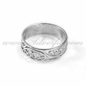 Swirl Filigree Band Ring Size 9 925 Sterling Silver  