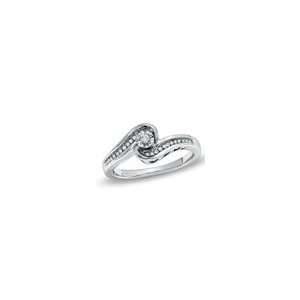   Promise Ring in 10K White Gold   Size 7 1/10 CT. T.W. classic Jewelry