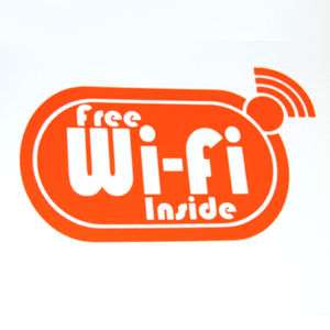 FREE WIFI DECAL BUSINESS SIGN STICKER DISPLAY STORE  