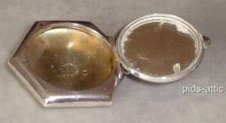 Antique English Sterling Silver C&N Pill Box Pendant  