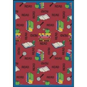  Joy Carpets 1419 Red Red Bookworm Rug Size 310 x 54 