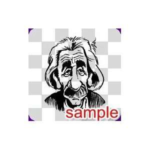  CARTOON EINSTEIN WHITE VINYL DECAL STICKER Everything 