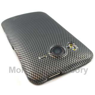 Carbon Rubberized Hard Cover Case HTC Inspire 4G AT&T  