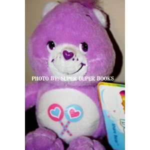 Care Bear Share Bear Purple with Lolli Pops on Tummy Stuffed Character 