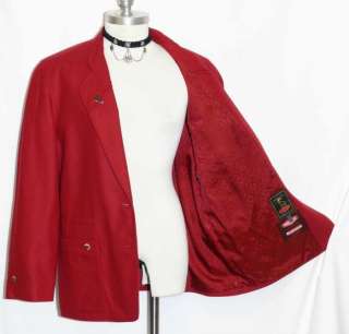 STEINBOCK RED Women WOOL Austria Dress Suit JACKET 14 L  