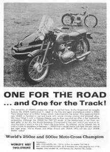 1967 Jawa Californian II Motorcycle w/ Side Car Original Ad  