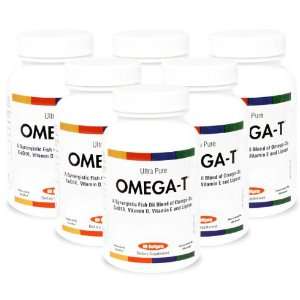 OMEGA T® FISH OIL (6 Pack) 1400 mg with CoQ10   Molecularly Distilled 