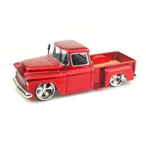  1955 Chevy Stepside Pickup Truck 1/24   Metallic Red Toys 