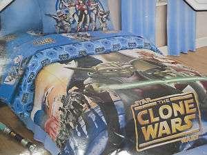 STAR WARS The Clone Wars Yoda TWIN Comforter NEW  