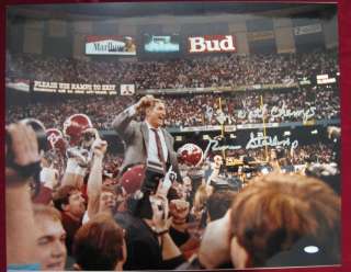 Gene Stallings Alabama Signed/Autographed Inscrip 92 Natl Champs 