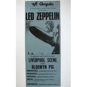  Led Zeppelin (Concert Sheet) Music Poster Print   11 X 17 