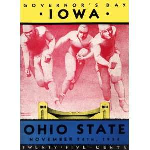   Program Cover Art   OHIO STATE (H) VS IOWA 1934 AT OHIO STATE Sports