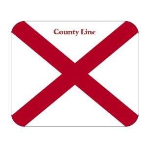  US State Flag   County Line, Alabama (AL) Mouse Pad 