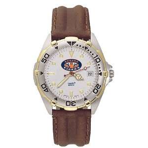  Auburn Tigers Mens All Star Eyes Logo Watch w/Leather 