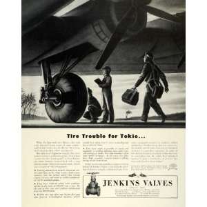  1944 Ad Jenkins Military Aircraft Engineer Tire Valves 