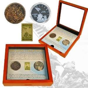  Iwo Jima Marine Corps Coin and Stamp Collection Set Toys & Games
