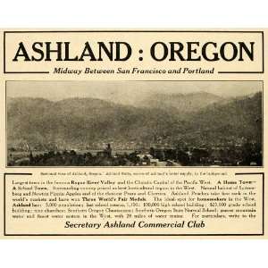  1908 Ad Ashland Oregon Rogue River Valley City Town 