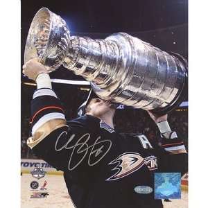 NHL Chris Pronger Stanley Cup Overhead Autographed 8 by 10 