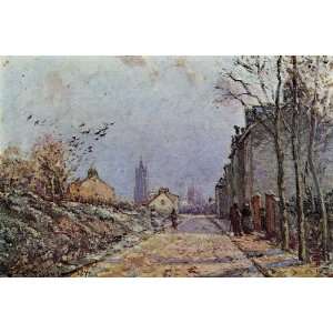  Oil Painting Street Snow Effect Camille Pissarro Hand 