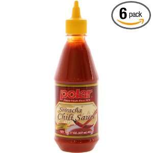 MW Polar Foods Sriracha Chili Sauce, 17 Ounce Packages (Pack of 6 