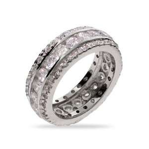  Sparkling Celebrity Style CZ Wedding Band Size 8 (Sizes 5 