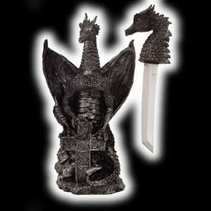  Dragon Statue w Hidden Dagger 