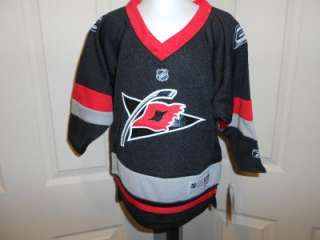 This is a Reebok Carolina Hurricanes screen printed jersey for the 