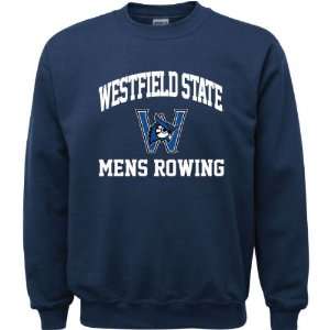  Westfield State Owls Navy Youth Mens Rowing Arch Crewneck 