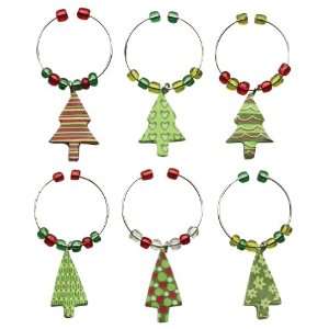  Boston Warehouse All Spruced Up Wine Charm Set of 6 
