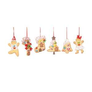   Pack of 12 Gingerbread Kisses Assorted Cookie Christmas Ornaments 5