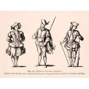   Captain Sportsman 18th Century Theater Play   Original Engraving