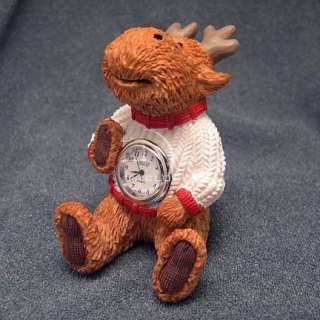 Mini Clocks, Odd Cartoon Moose Miniature Clock  