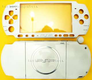 PSP 3000 Full Case Housing Faceplate Shell Pearl White  