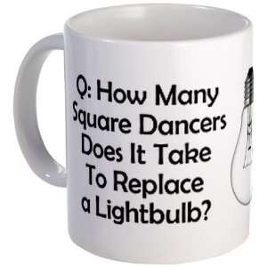  Square Dancers Riddle Funny Mug by  Kitchen 