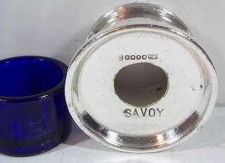 Savoy Hotel   London   1930s   Colbalt Blue & Silver Salt Celler 