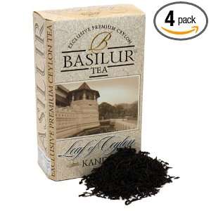 Basilur Tea Kandy FBOP, 100 Gram Packages (Pack of 4)  
