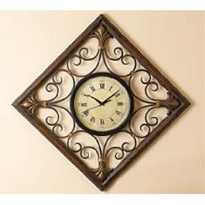 Decorator Designer Wall Clock 20 Metal Scroll Home Decor D Fleur De 