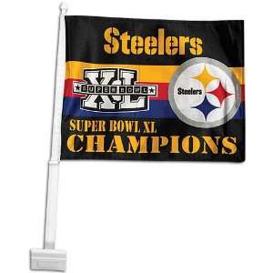  Steelers Fremont Die Super Bowl Champ Car Flag