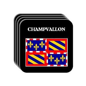 Bourgogne (Burgundy)   CHAMPVALLON Set of 4 Mini Mousepad Coasters