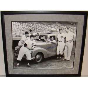  New Phil Rizzuto SIGNED Suede Framed 16X20 YANKEES JSA 