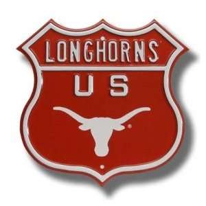 TEXAS LONGHORNS LONGHORNS U.S Bevo logo AUTHENTIC METAL ROUTE SIGN 