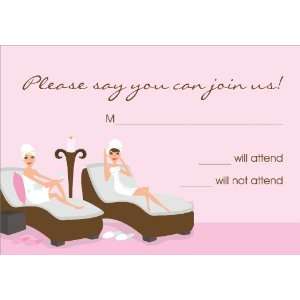 Spa Day Pink Response Cards